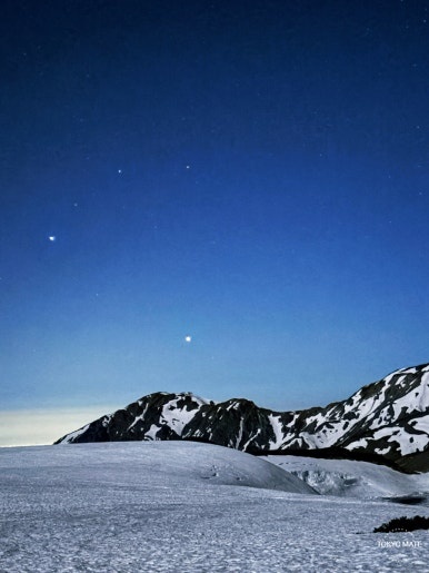 Starry night sky spot at Murodo Sanso