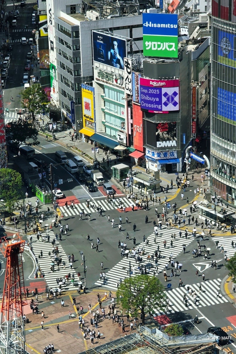 Shibuya Scramble Crossing with crowds of people