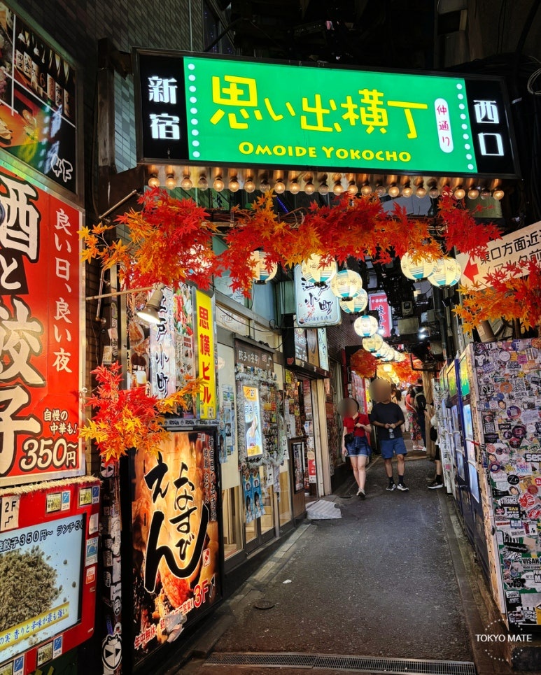 Shinjuku Omoide Yokocho alley with traditional izakaya