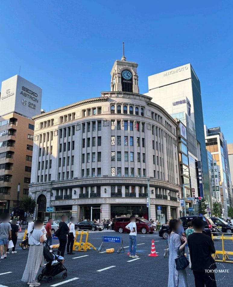 Seiko House clock tower in Ginza