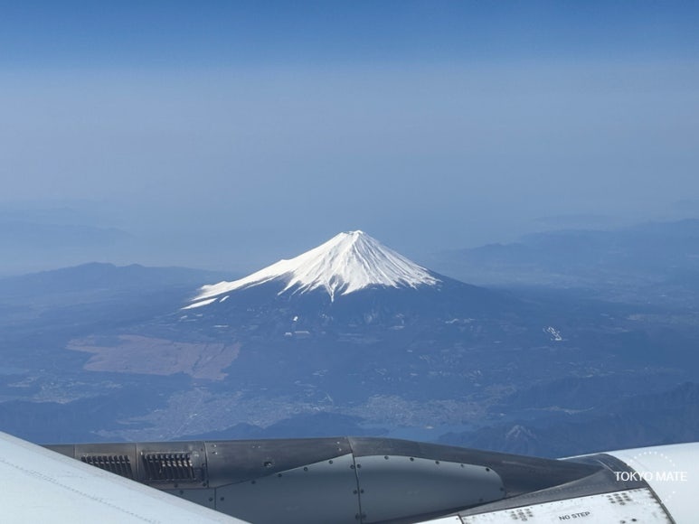 View of Mt. Fuji from the airplane