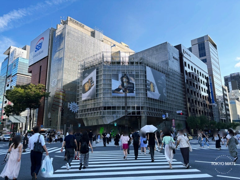 Ginza Main Street Weekend Pedestrian Paradise