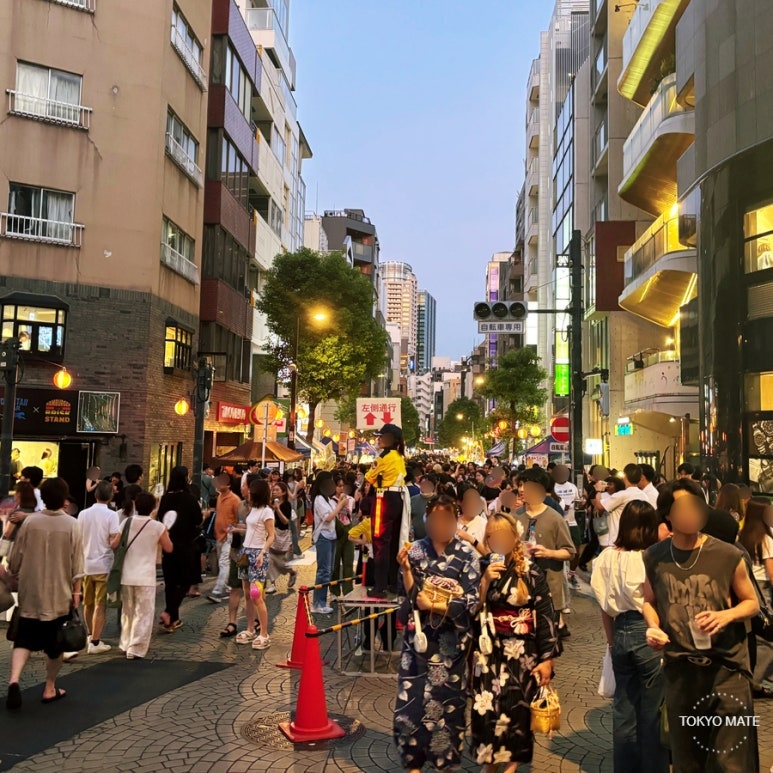 Tokyo late August outfit heat wave summer festival Azabu-juban Noryo Festival