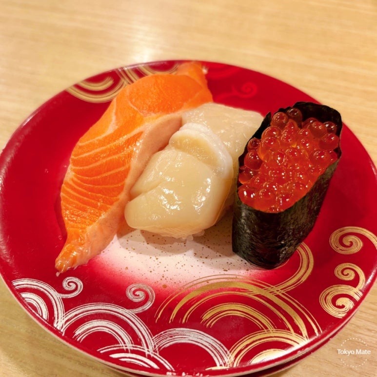 Conveyor belt sushi at Triton Atre Shinagawa
