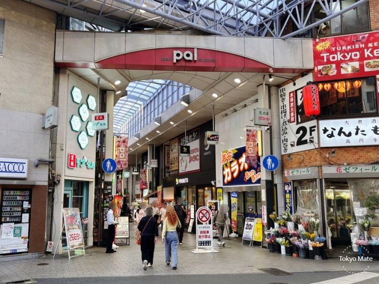 Pal Shotengai entrance and vintage shop street