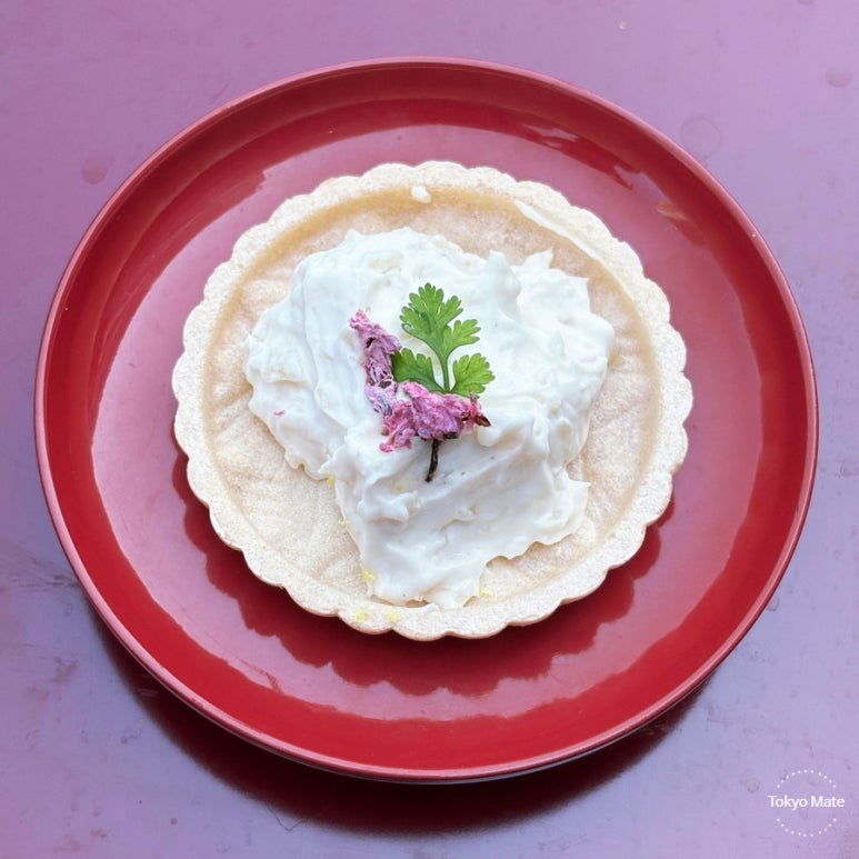 HAL YAMASHITA cherry blossom cream cheese monaka appetizer