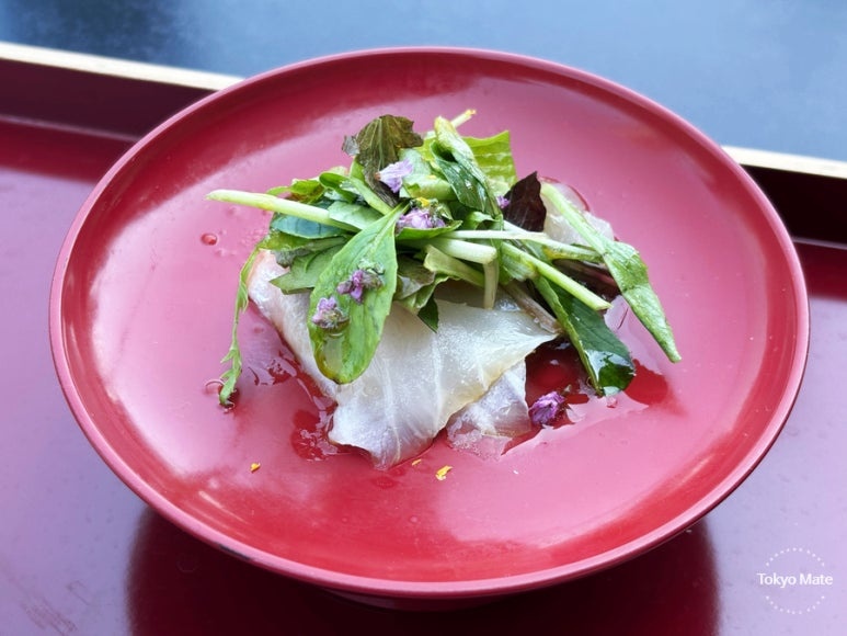 HAL YAMASHITA spring sea bream carpaccio with yuzu dressing