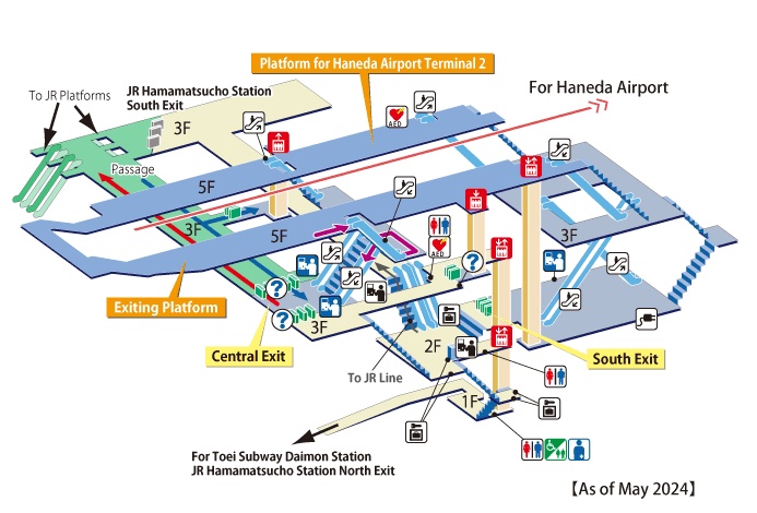 Hamamatsucho Station structure diagram