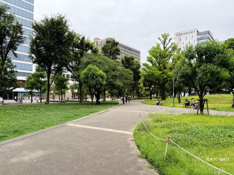 Green space at Nakano Central Park