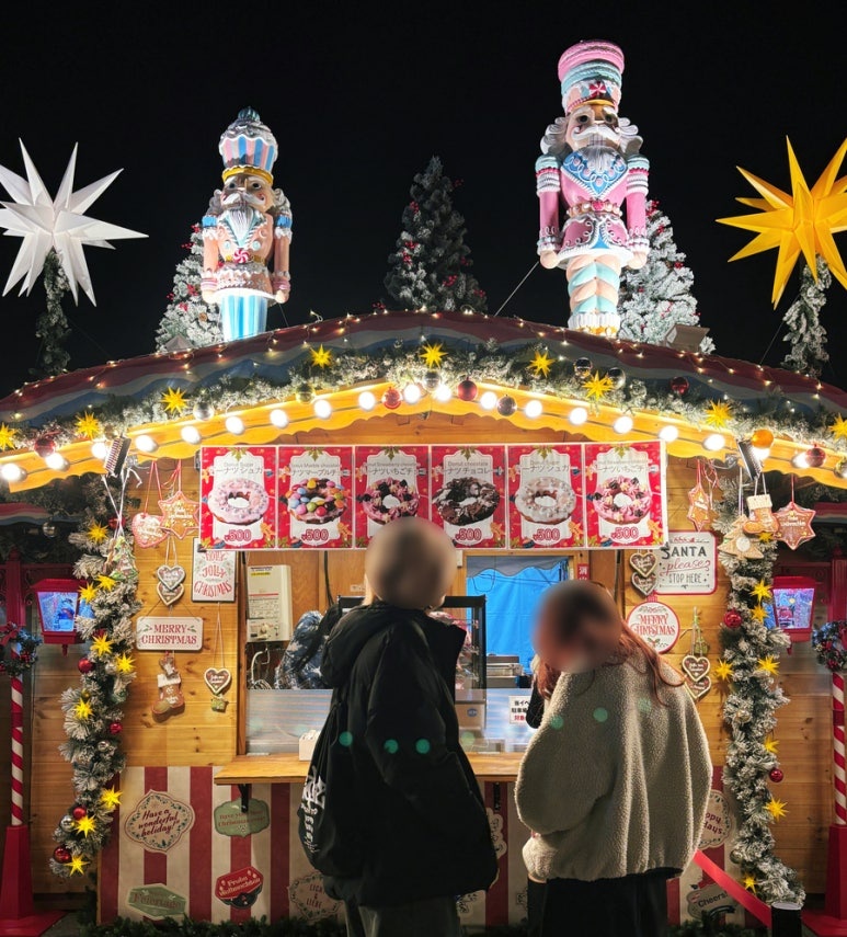 Handmade donuts - new menu item at Tokyo Skytree Christmas Market 2025