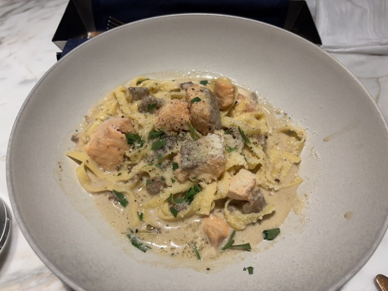 The Front Room salmon cream pasta tagliatelle