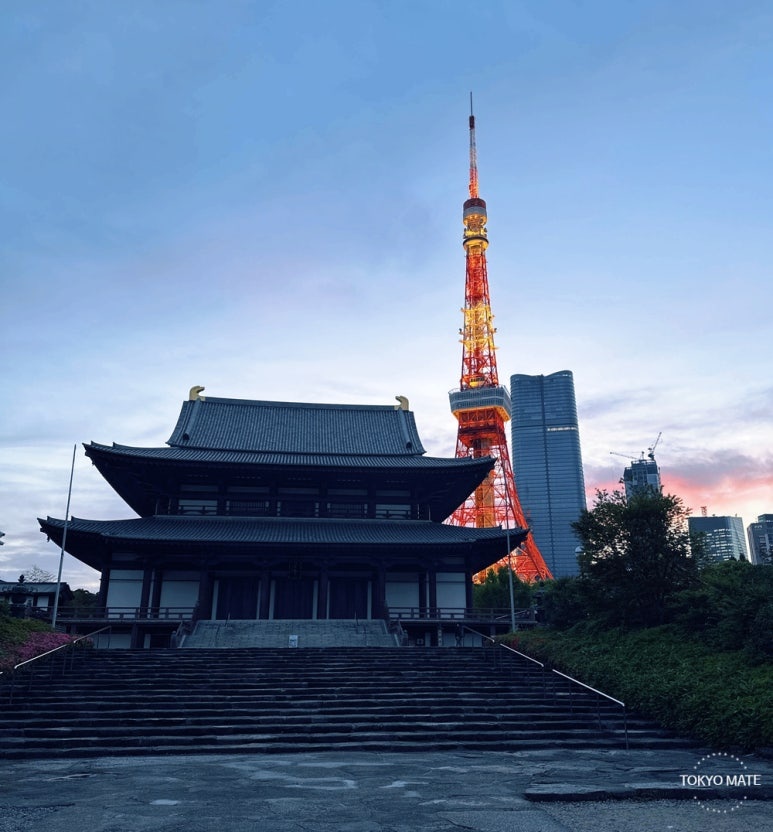 Tokyo sunrise spot Asakusa Zojoji Temple