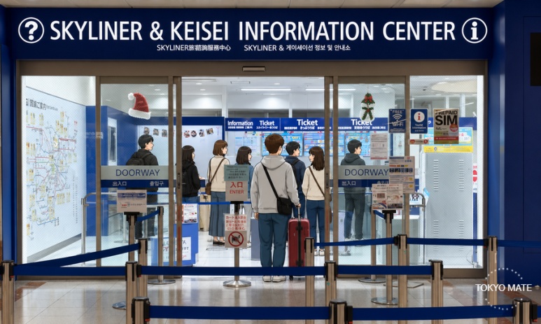 Tourist Pasmo sales location at Narita Airport