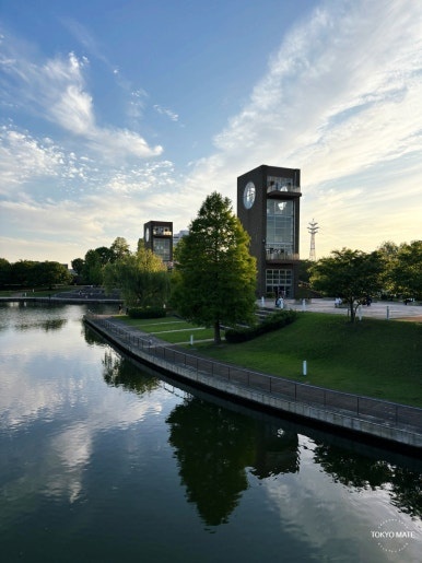 Kansui Park Tenmonkyo Bridge sunset scenery