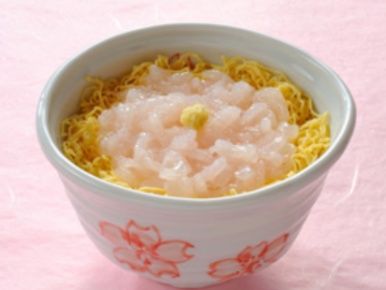 Shiroebitei white shrimp rice bowl, a Toyama specialty