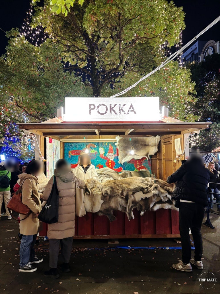 上野圣诞市集的北欧风驯鹿地毯