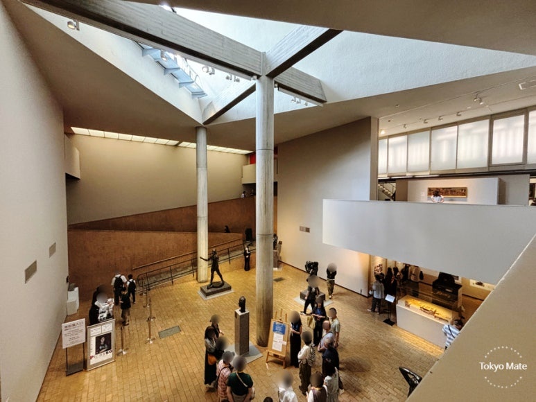 Interior of the National Museum of Western Art designed by Le Corbusier in Ueno Park