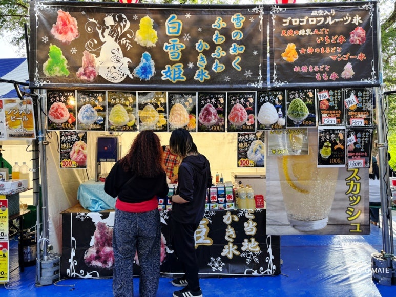 Ueno Summer Festival ennichi food and drinks by Shinobazu Pond